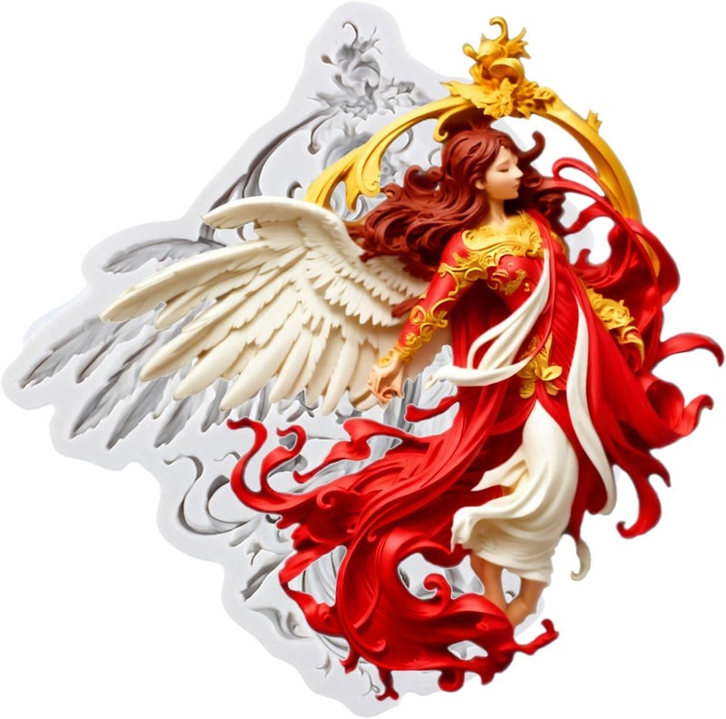 TAOXIBEI Fairy Silicone Mold Fairy Angel Molds for DIY Crafts Epoxy Resin Casting Air Dry Plaster Jewelry Making - Image 1